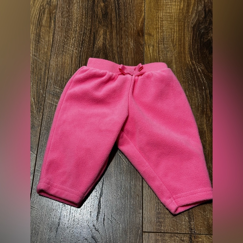 Carters newborn fleece pink pants